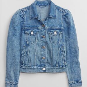 NWT - Gap - Puff Sleeve Icon Denim Jacket